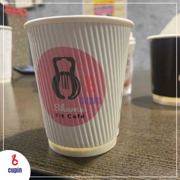 Pink Color Ripple Paper Cup